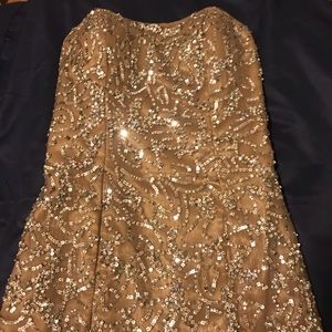 Vintage Scala full length strapless gown